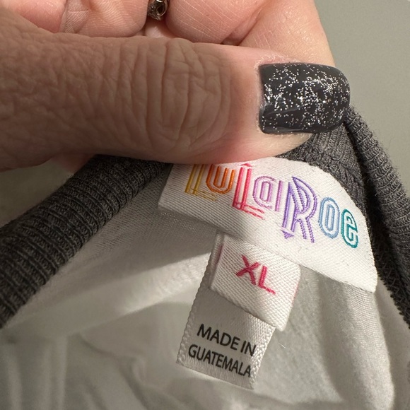 Brand new Randy XL, white with gray trim on neck, 3/4 sleeves, tags on - Picture 3 of 4